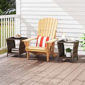 Elepude weather‑resistant rattan finish stands up to sun and rain.