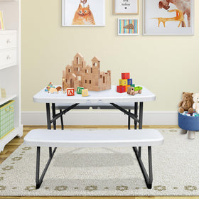 Elevon kids folding picnic table easy cleaning with damp cloth.