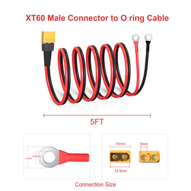 ELFCULB 5 ft cable length ideal for portable power stations and RC setups.