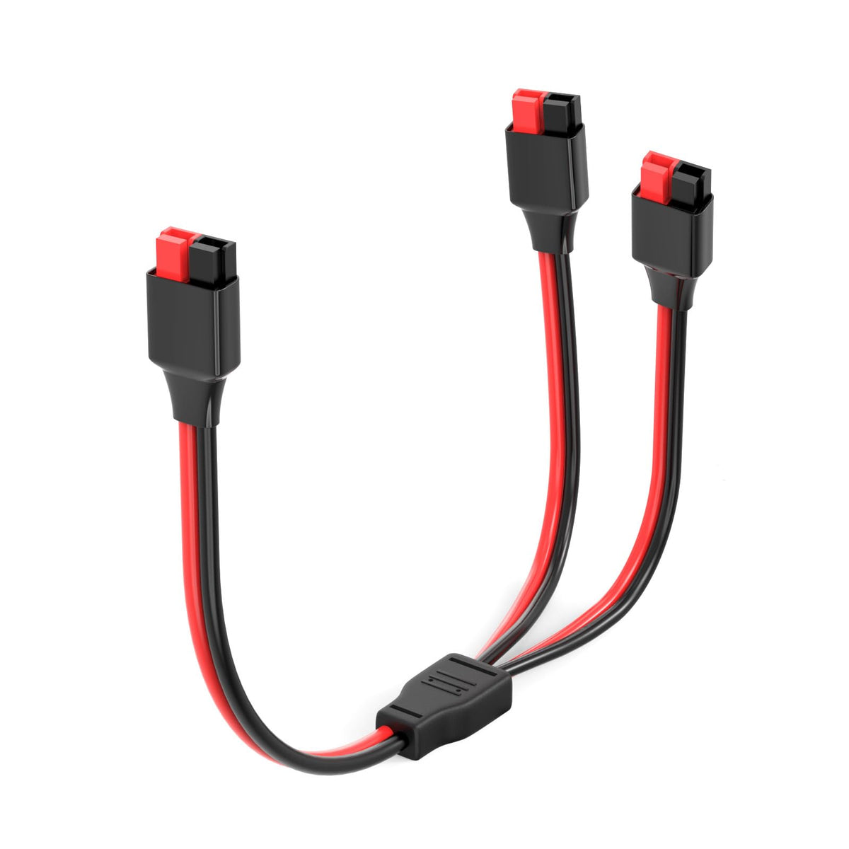 ELFCULB Anderson Y Splitter Cable 12AWG 1ft enables clean solar panel connections.