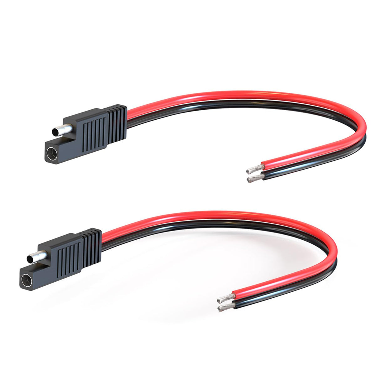 ELFCULB SAE connector cable 1ft 2-pin for solar and automotive use