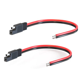 ELFCULB SAE connector cable 1ft 2-pin for solar and automotive use