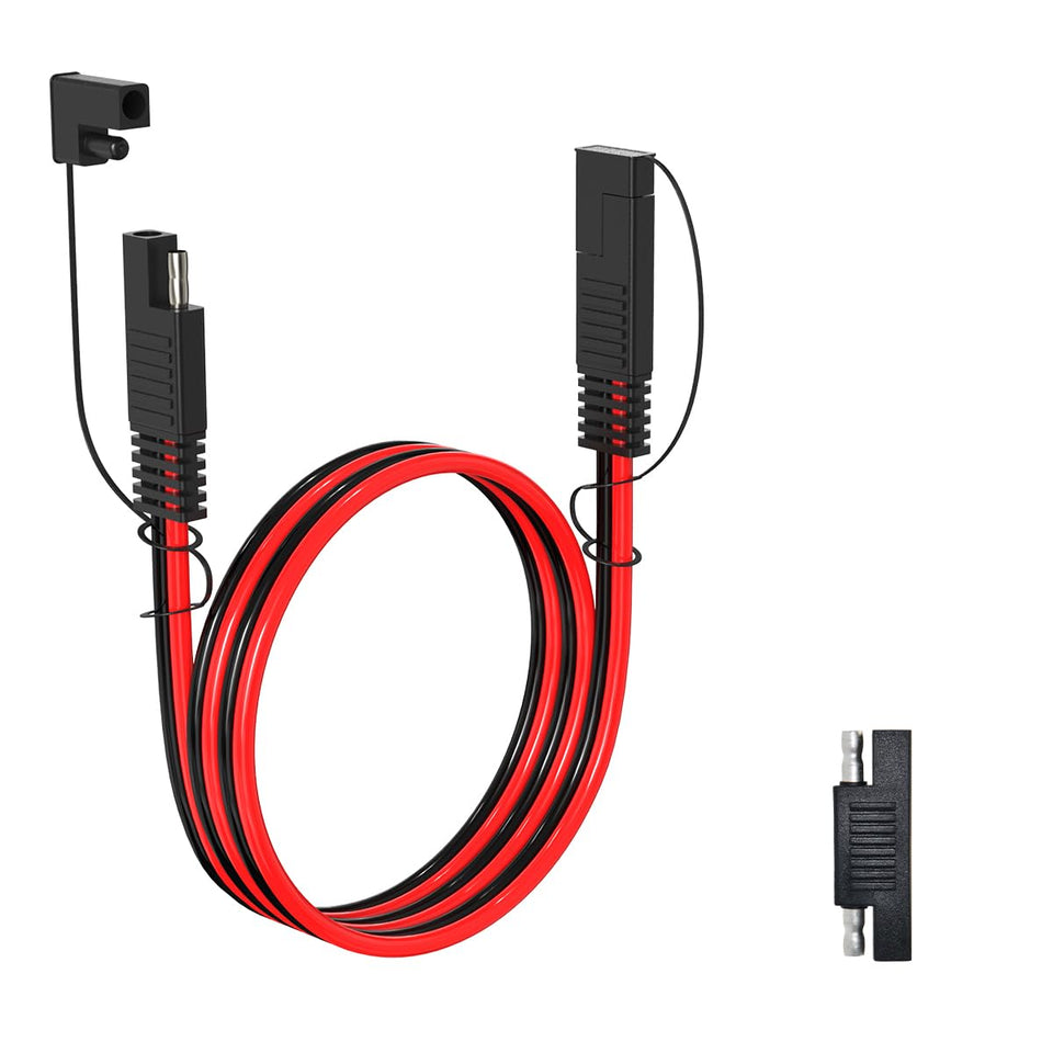 ELFCULB SAE extension cable 3ft shows heavy-duty 12AWG wire for stable power delivery.