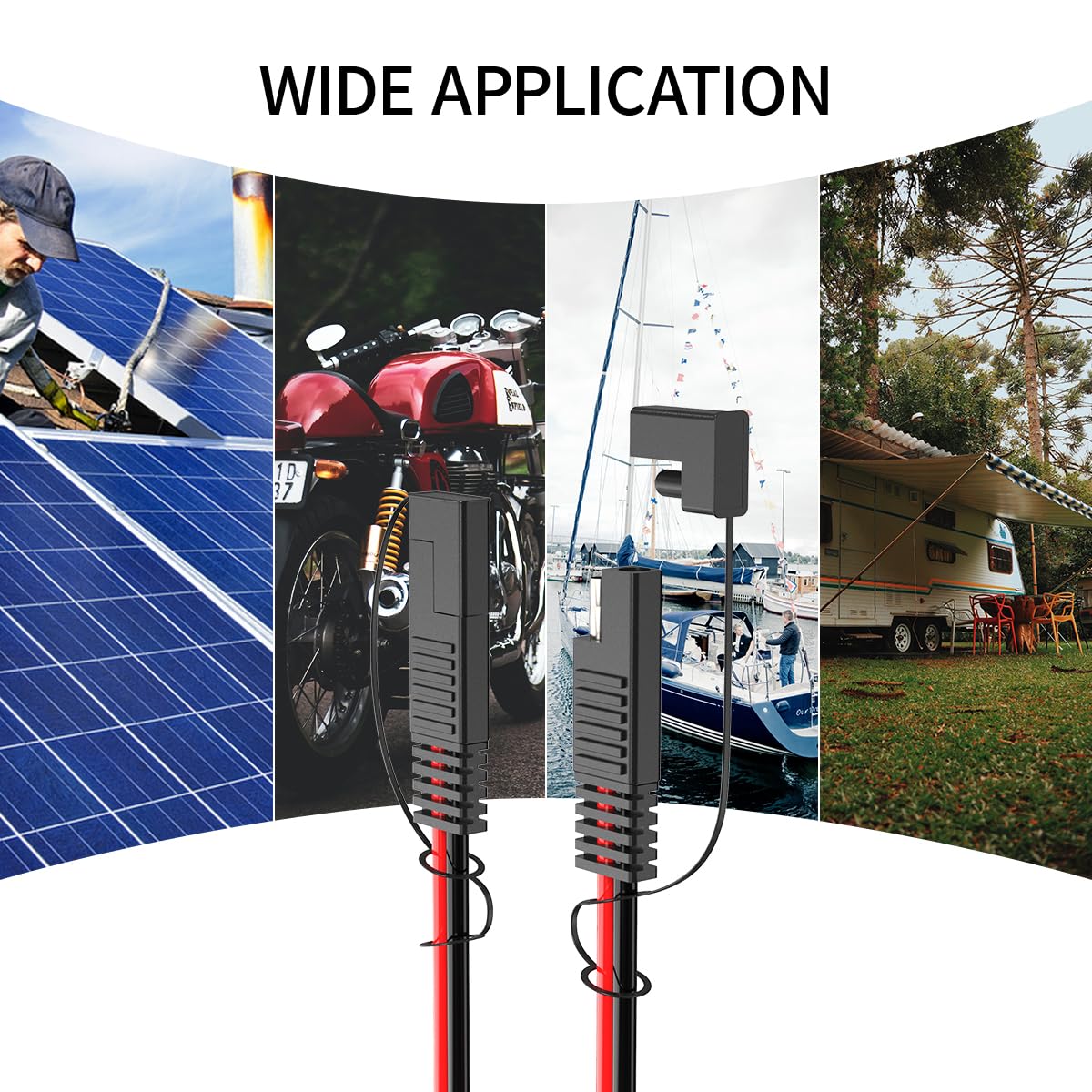 ELFCULB multi-application extension cable suitable for solar, batteries, RVs.
