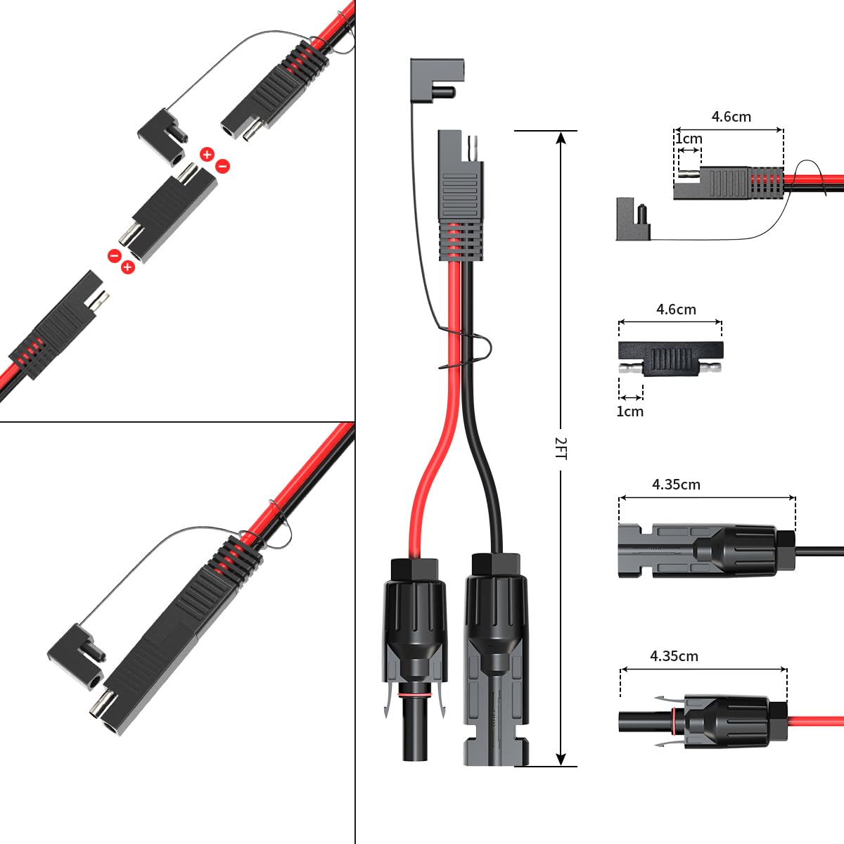 ELFCULB 2ft extension cable enables easy connect and disconnect