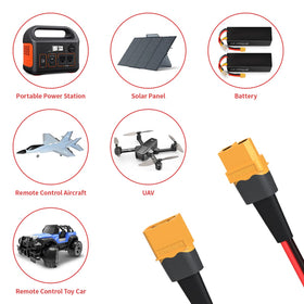 ELFCULB XT60 extension cable compatible with RC toys and UAVs.