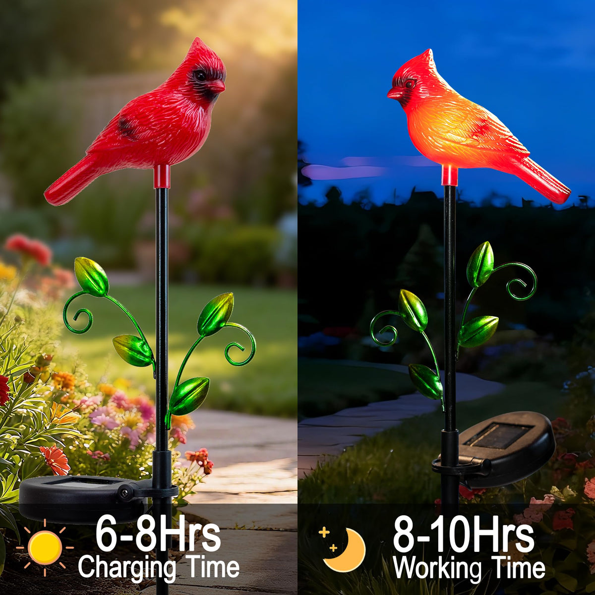 Elfengarden cardinal yard decor weatherproof design withstands rain and sun