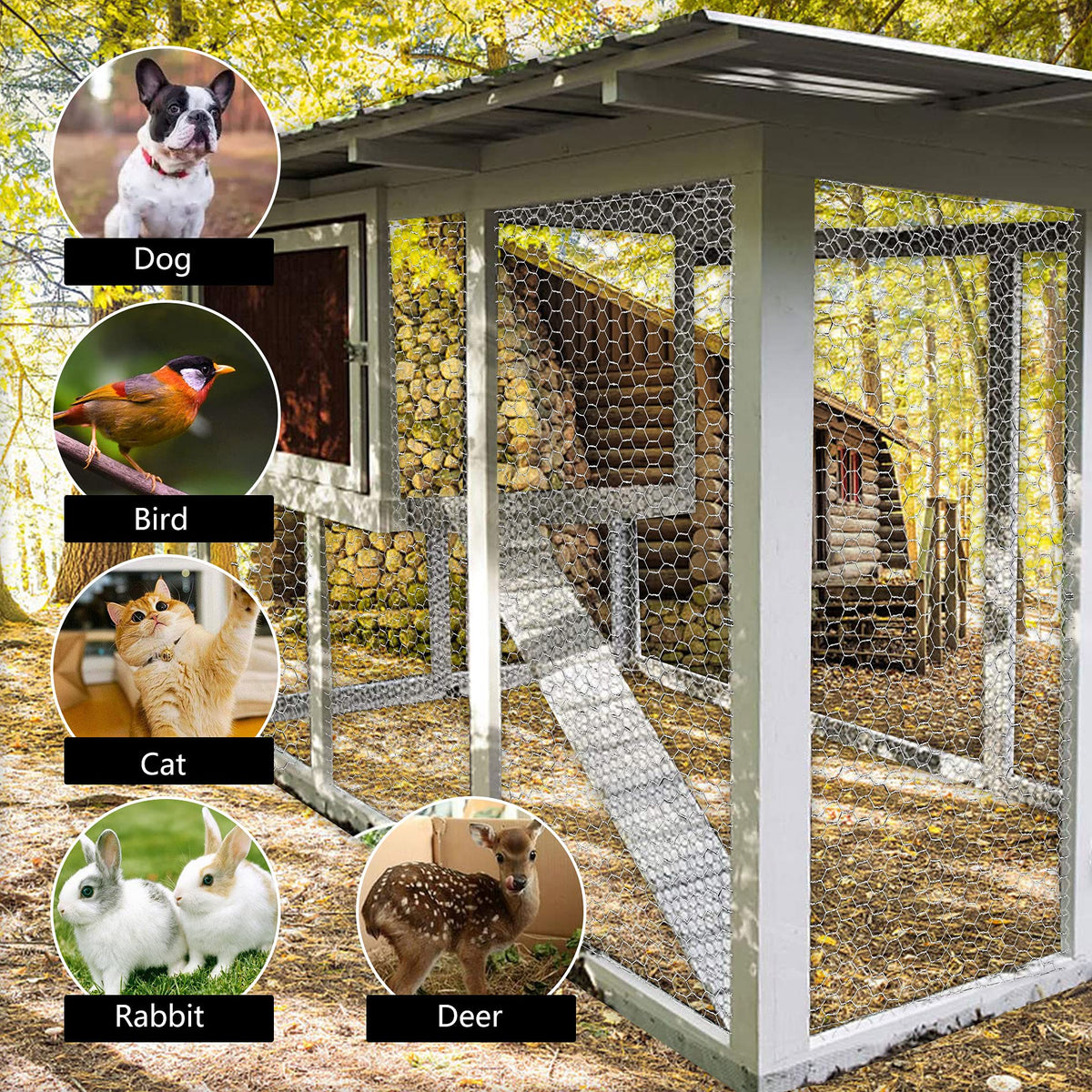 elfinrm pet cage cover netting keeps cages tidy and secure.