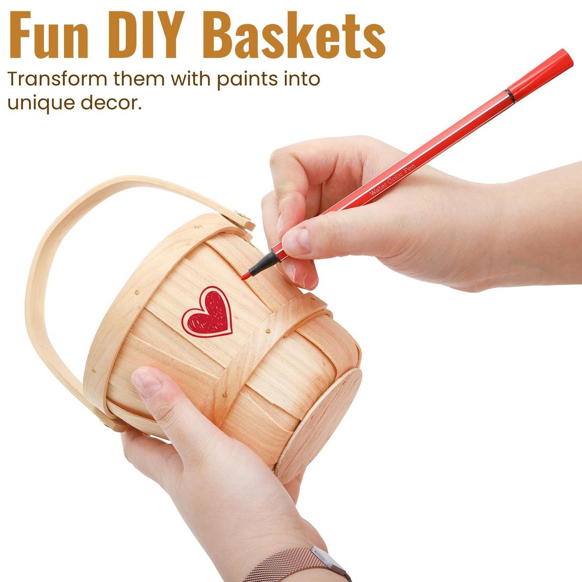 ELFULLY handwoven rustic basket with unique character