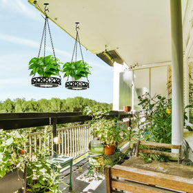 ELFULLY two-pack plant hangers enable balanced, stylish display.