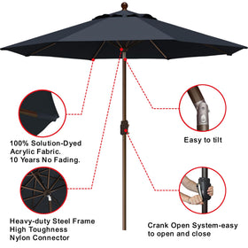 EliteShade 1.5 inch pole provides sturdy support.