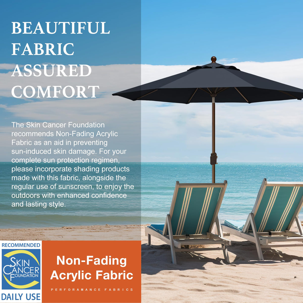 EliteShade UPF 50+ canopy shields users from sun exposure.