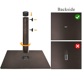 EliteShade bonus sand bag adds extra stability to the base.