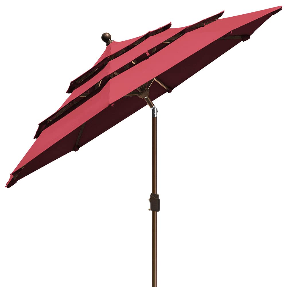EliteShade Burgundy 100% non-fading acrylic fabric close-up resists sun fade