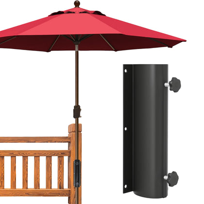 EliteShade deck umbrella mount on a railing shows sturdy, stable shade solution.