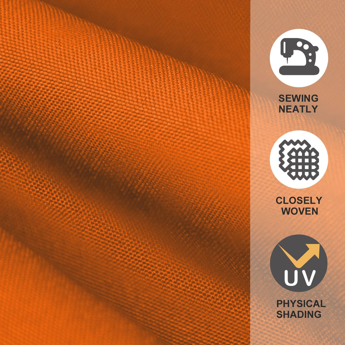 Easy-install EliteShade orange canopy for 9ft 8-rib umbrellas