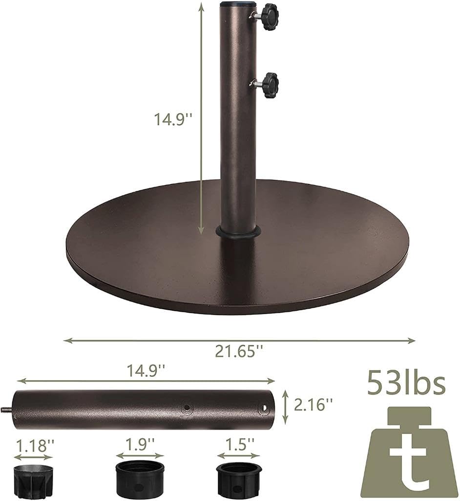 EliteShade rust-resistant steel base designed for longevity outdoors.