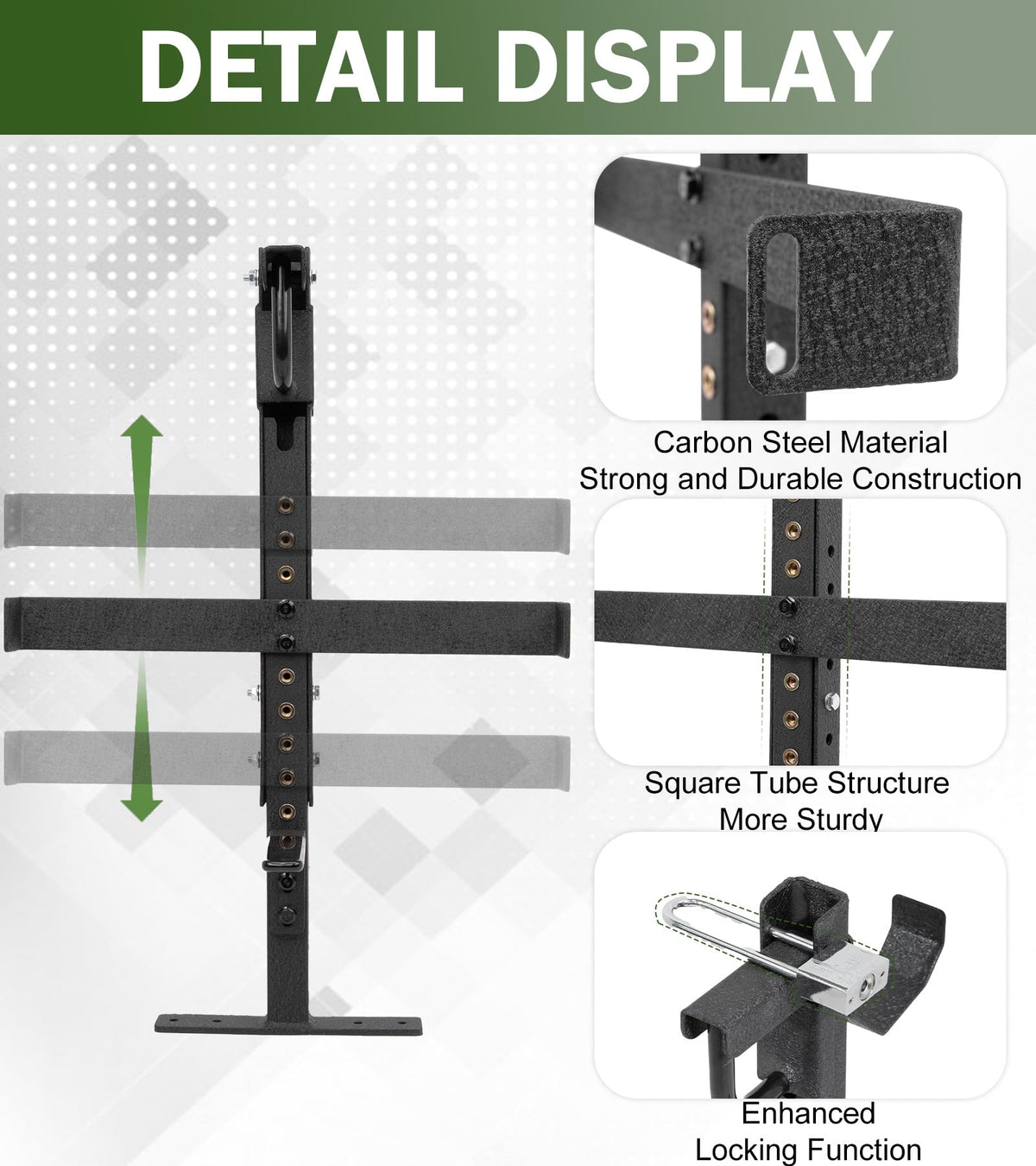 ELITEWILL adjustable-height blower rack fits multiple models.