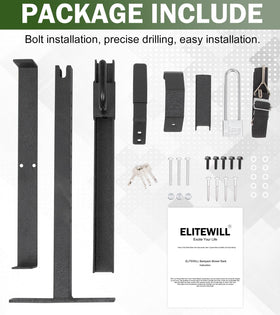ELITEWILL rack creates neat, organized blower storage.