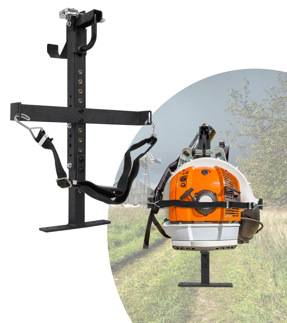 ELITEWILL backpack blower rack universal fit 22–26 inch for secure transport.