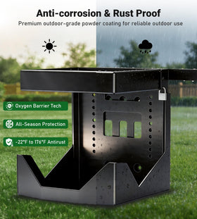 ELITEWILL blower rack heavy-duty steel construction resists rust outdoors