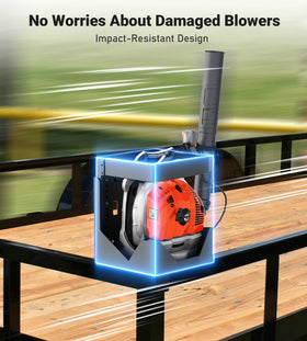 ELITEWILL blower rack predrilled holes for mounting on trucks and garages