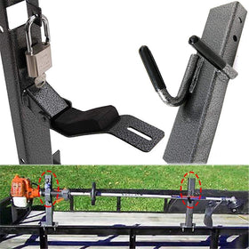 Pre-drilled base of Elitewill rack simplifies installation to trailer side rail.