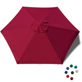 EliteShade burgundy canopy for 7.5 ft market umbrella, durable replacement for shade upgrades