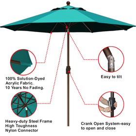 EliteShade crank-open tilt mechanism for easy sun tracking and shading.