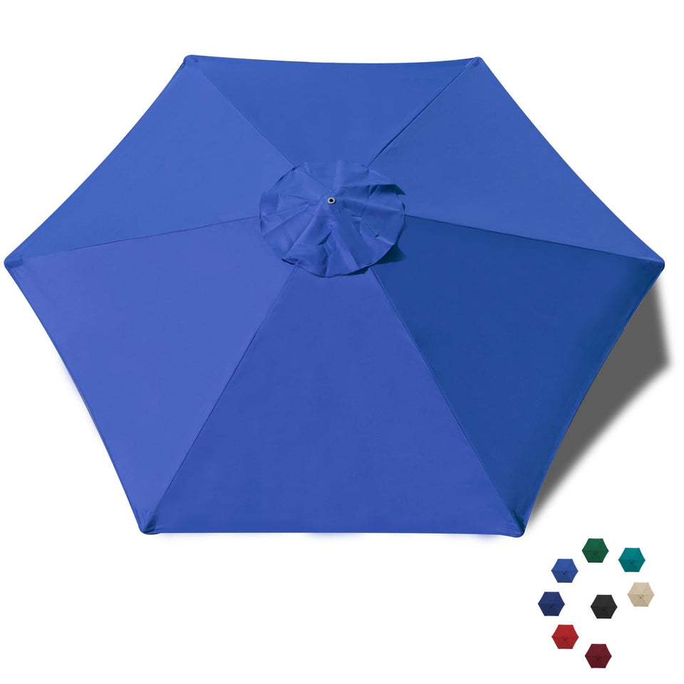 EliteShade Royal Blue canopy front view highlighting durable fabric and color