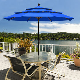 EliteShade Royal Blue vented canopy improves wind stability.