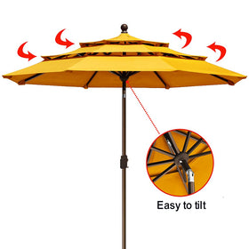 EliteShade rust-free powder-coated finish on the umbrella frame