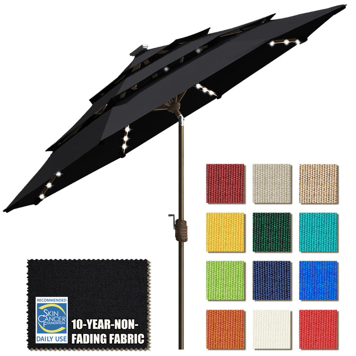 EliteShade USA 10-Year Non-Fading Umbrella with fade-resistant fabric for lasting outdoor shade