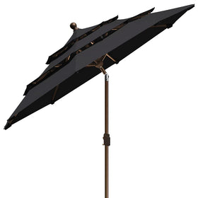 EliteShade alloy-steel-pole close-up emphasizes strength and rust-free finish.