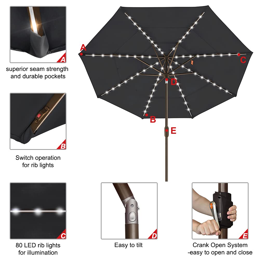 EliteShade windproof design offers stable shade in gusty conditions