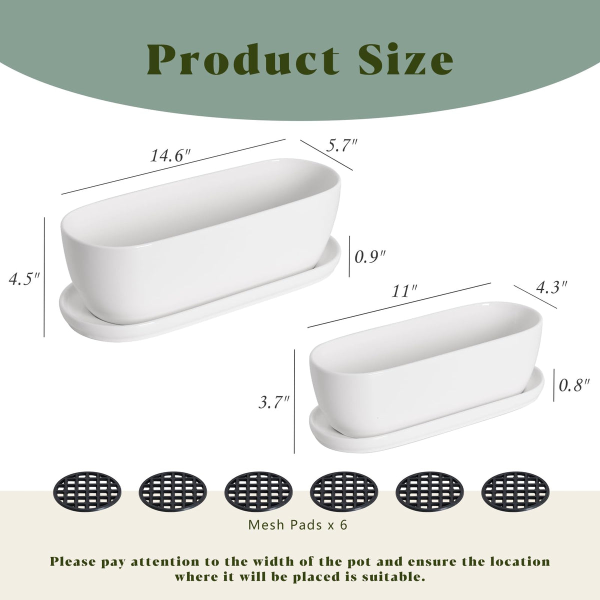 E-liu pot with drainage holes and mesh pad prevents leakage.