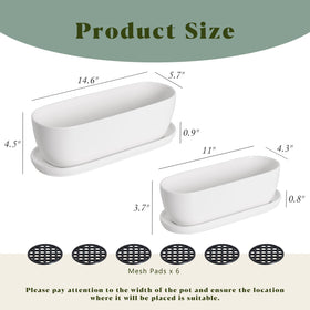 E-liu pot with drainage holes and mesh pad prevents leakage.