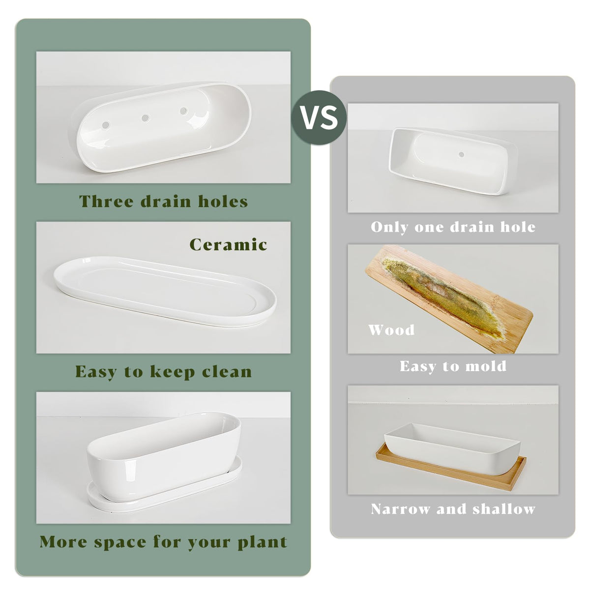 E-liu ceramic pot includes a saucer tray for clean surfaces.