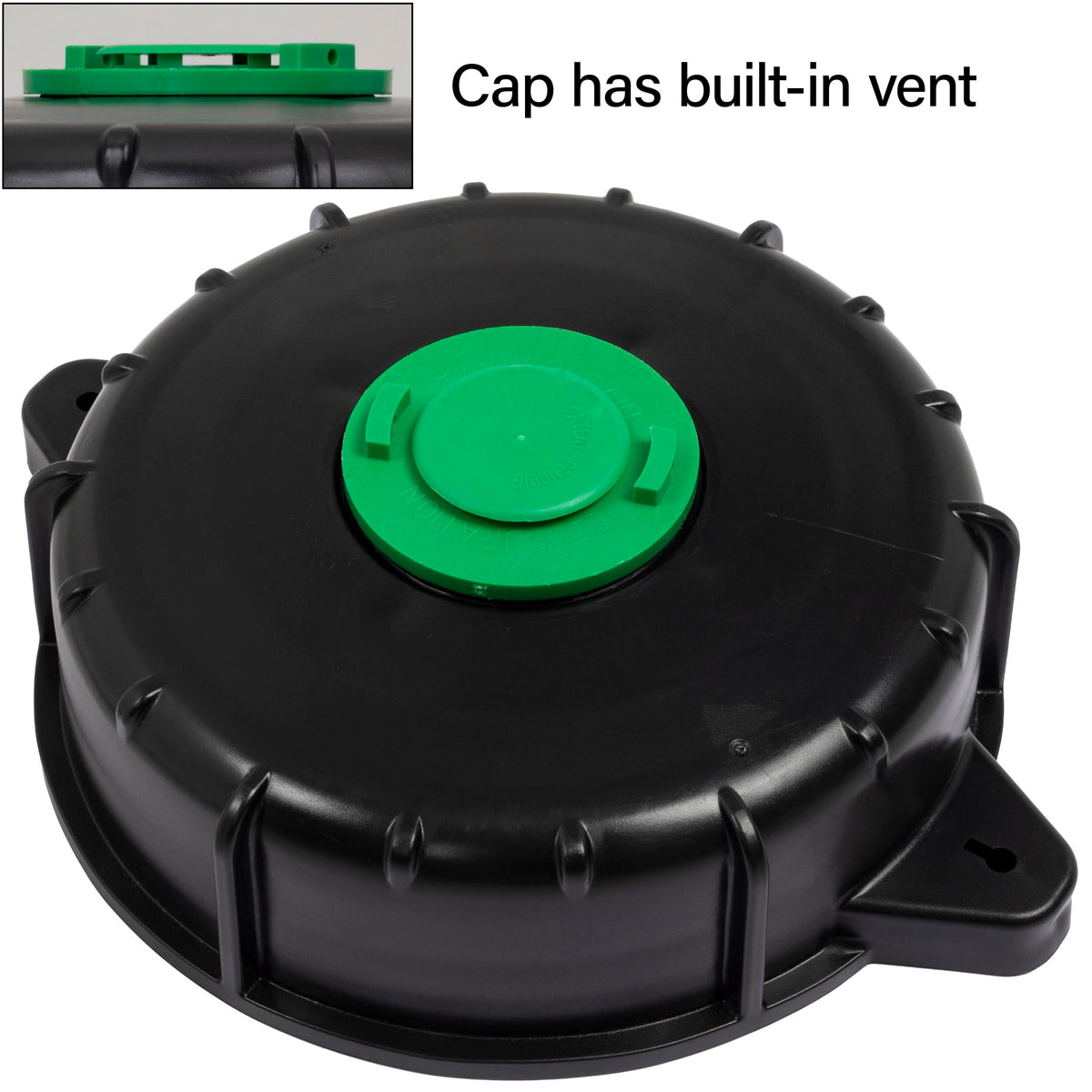 Elkhart Plastics ribbed bottom for secure strap installation.