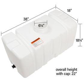Elkhart Plastics square plastic reservoir with stable installation.
