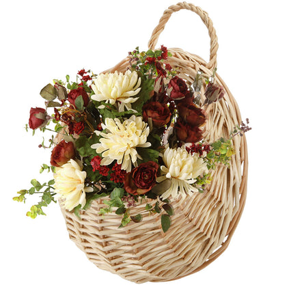Elsjoy hanging wicker basket for plant display on walls.