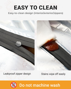 Elviros Travel waterproof lining keeps grease contained