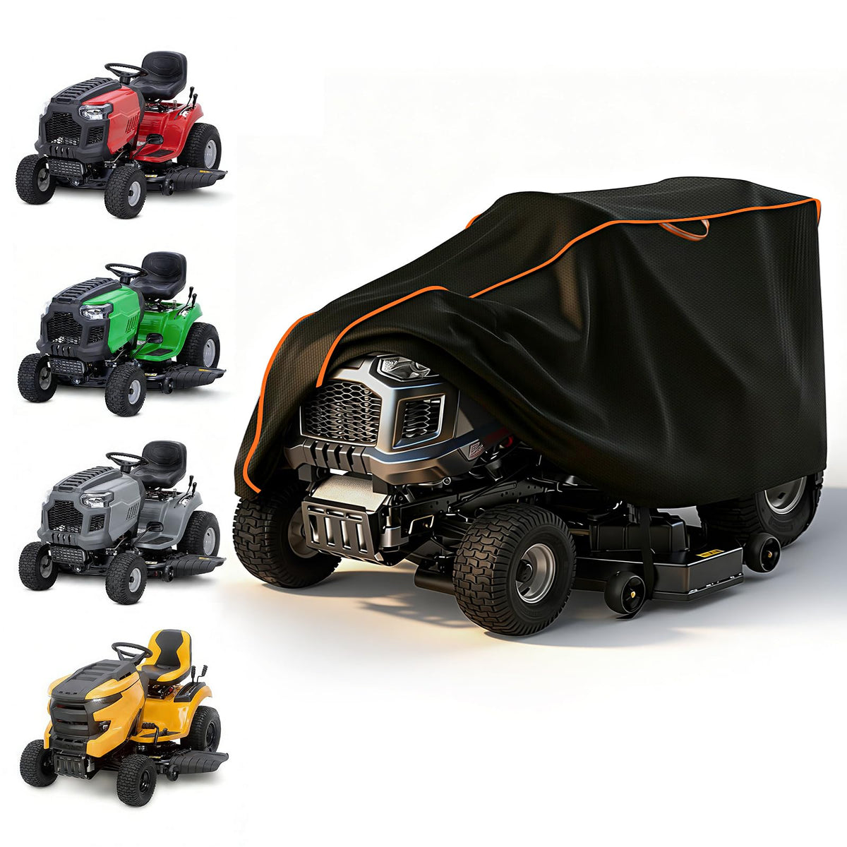 Elywar riding mower cover demonstrates full-coverage protection against rain