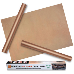 EMAANIA heavy-duty oven liner pack of three protects oven bottoms during heavy cooking.