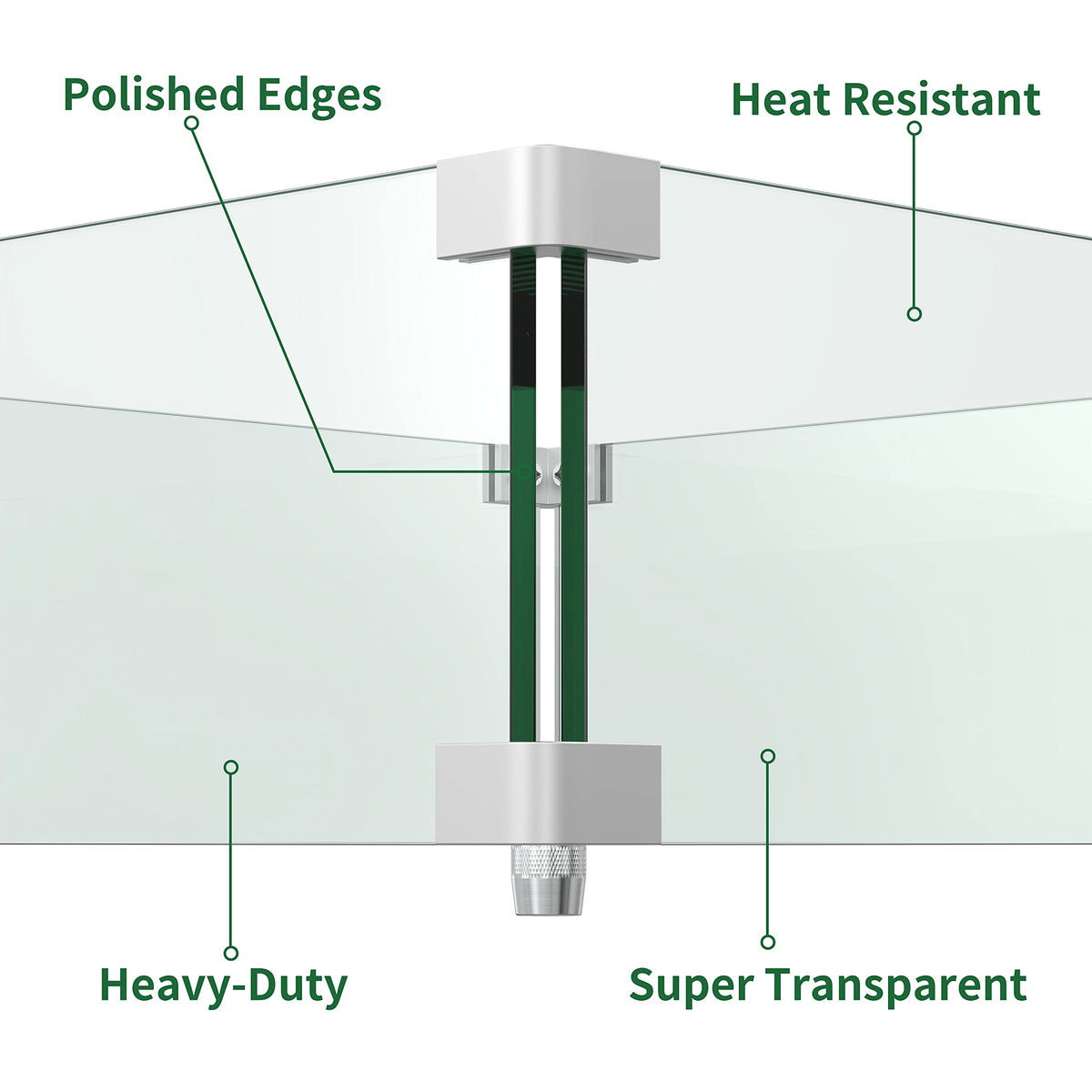 Emardom stainless steel feet provide stable footing and heat resistance.