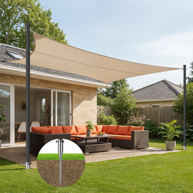 EMART spiral anchor enables quick shade pole installation on various soils