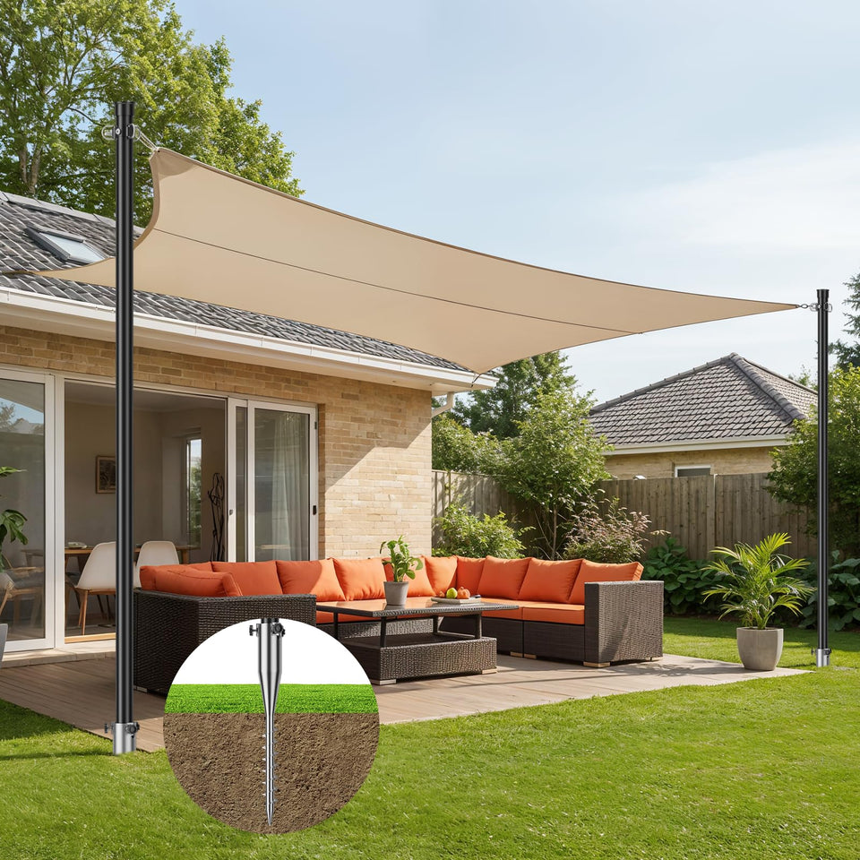 EMART spiral anchor enables quick shade pole installation on various soils