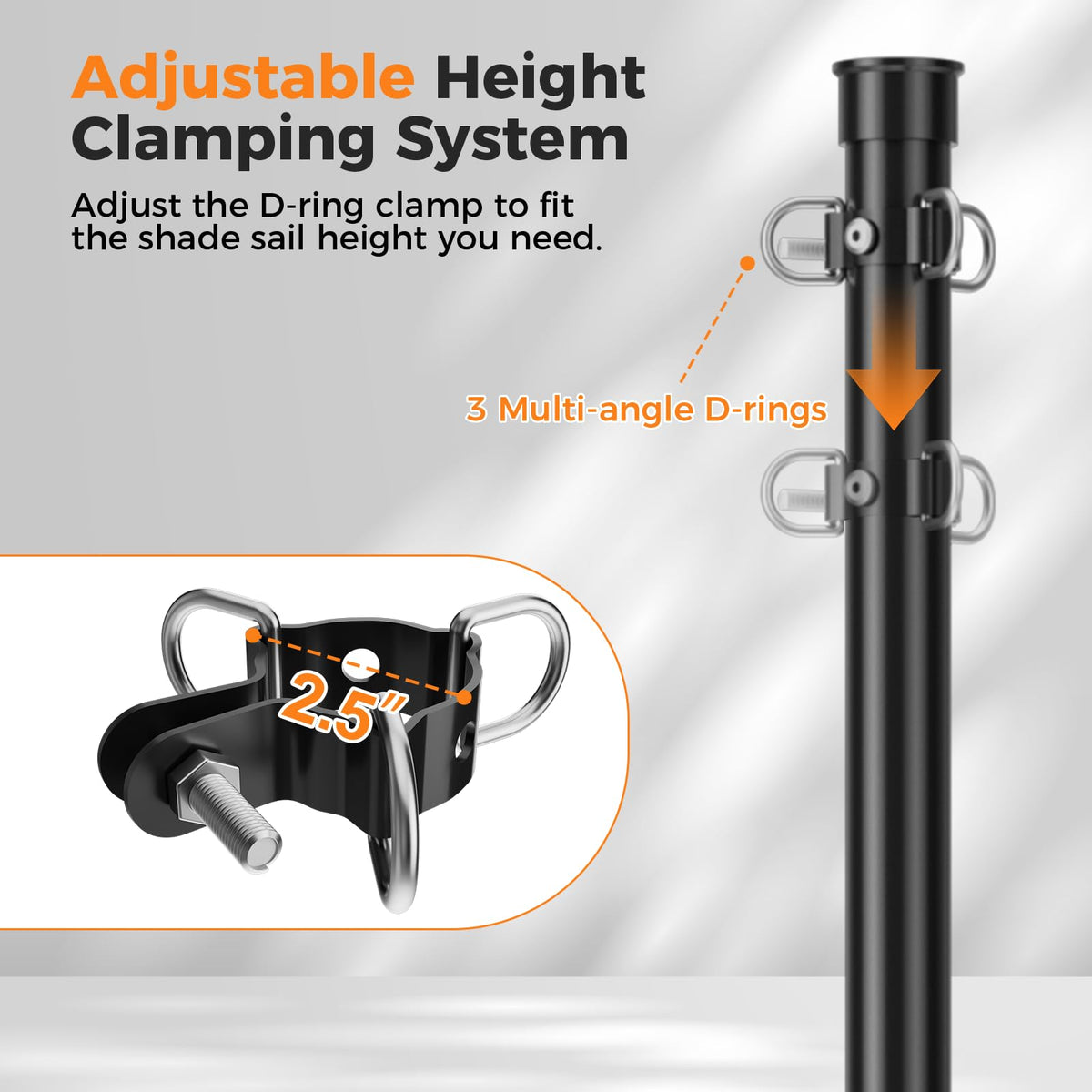 EMART two-pole pack is ready to shade your outdoor space