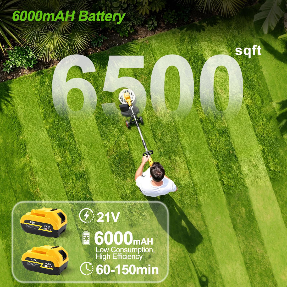 Embui yellow design enhances visibility during daytime yard work.