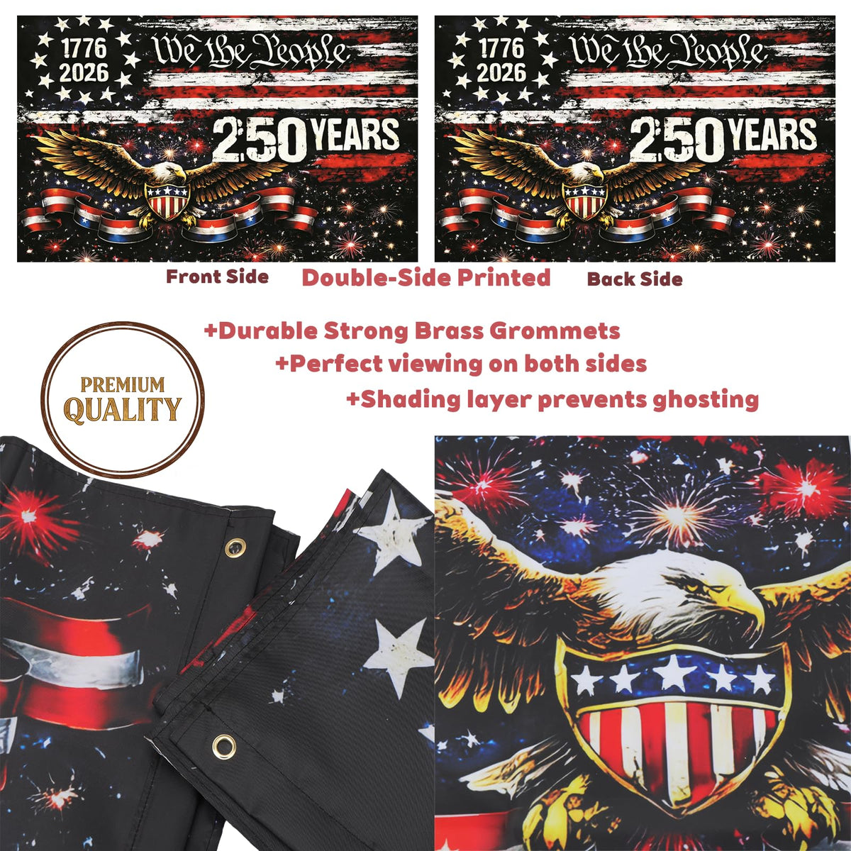 Emciba 3x5 ft yard banner ideal for porches and gardens.